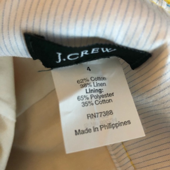 J Crew yellow linen skirt size 4 - Picture 6 of 8